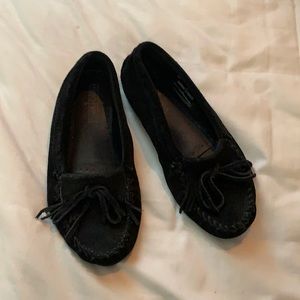 Minnetonka Moccasins (pink, tan, and black)